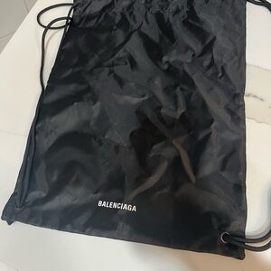 BALENCIAGA Black Nylon Drawstring Shoe Dust Bag/Backpack 19"x 14"